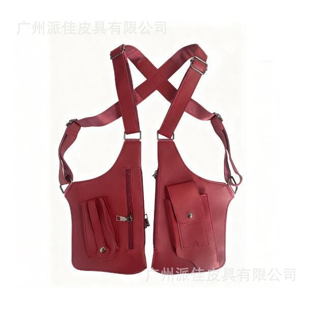 Amazon Men's Bag Retro Backpack with Armpit Shoulder Bag Multifunctional Shoulder Bag Men's Bag Outdoor Mobile Phone Bag Vest Bag