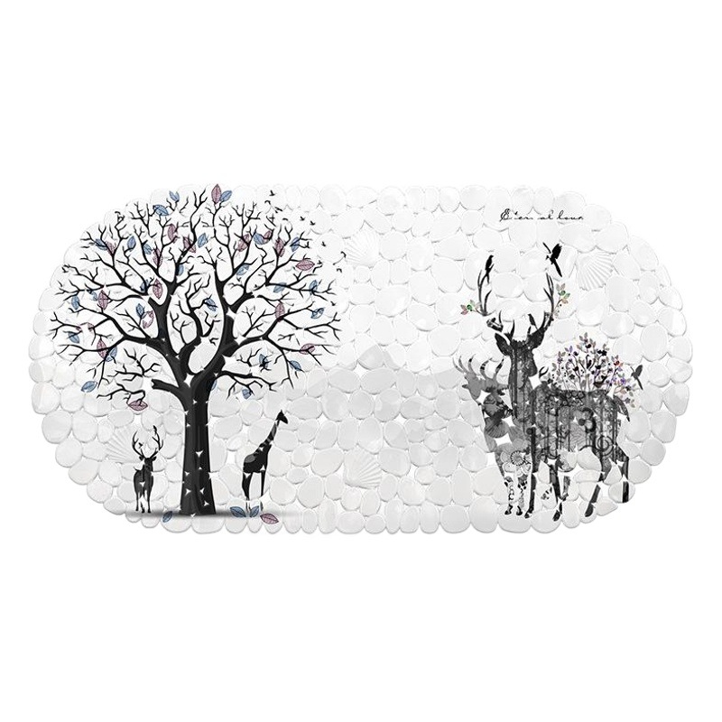 Nordic color sólido baño bañera Mat impresión antideslizante alfombra de baño antideslizante estera de ducha de PVC alfombra de baño taza de succión estera