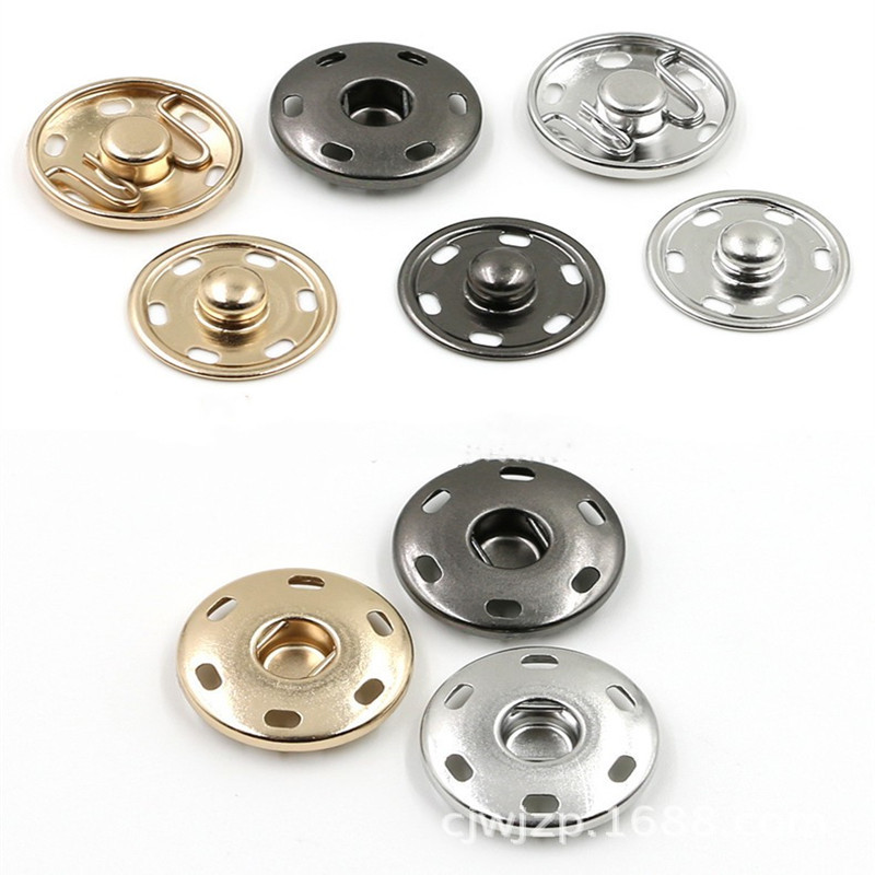 钮扣金属铜料手缝啪钮 简约时尚服饰大衣扣暗扣按扣 揿扣