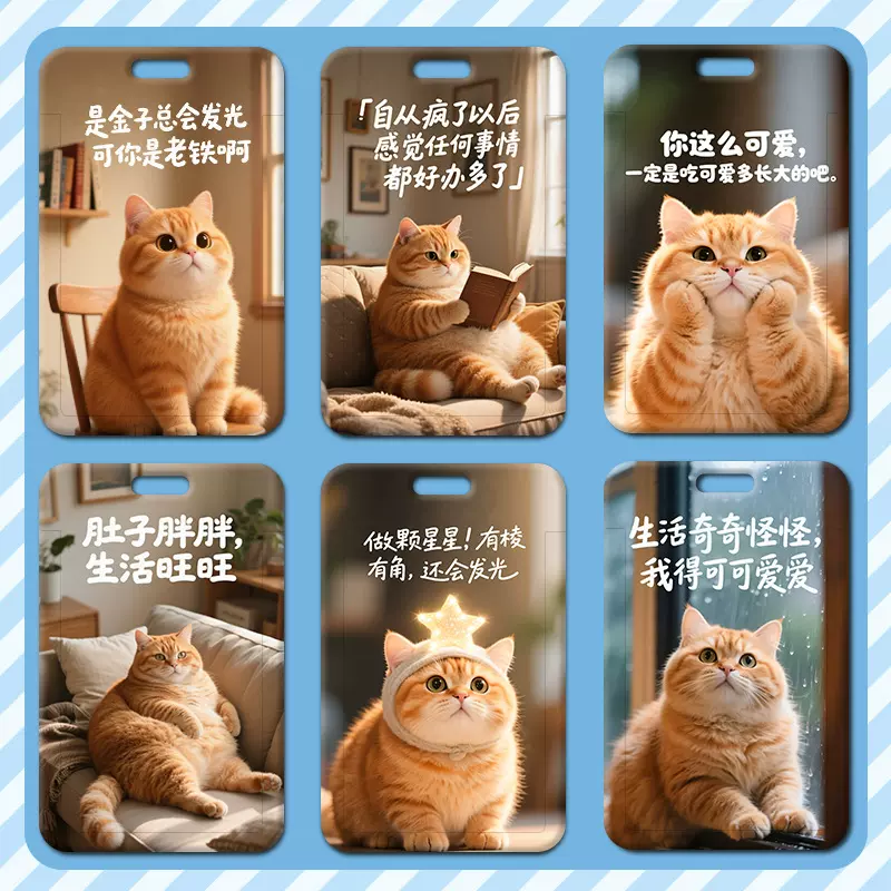 可爱多卡套塑料滑盖学生校牌饭卡胸牌卡通工作证卡套公交卡ins风