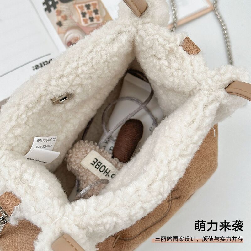 三丽鸥正版授权麂皮绒手拎包女复古皮绒单肩斜挎凯蒂猫小众设计萌|undefined