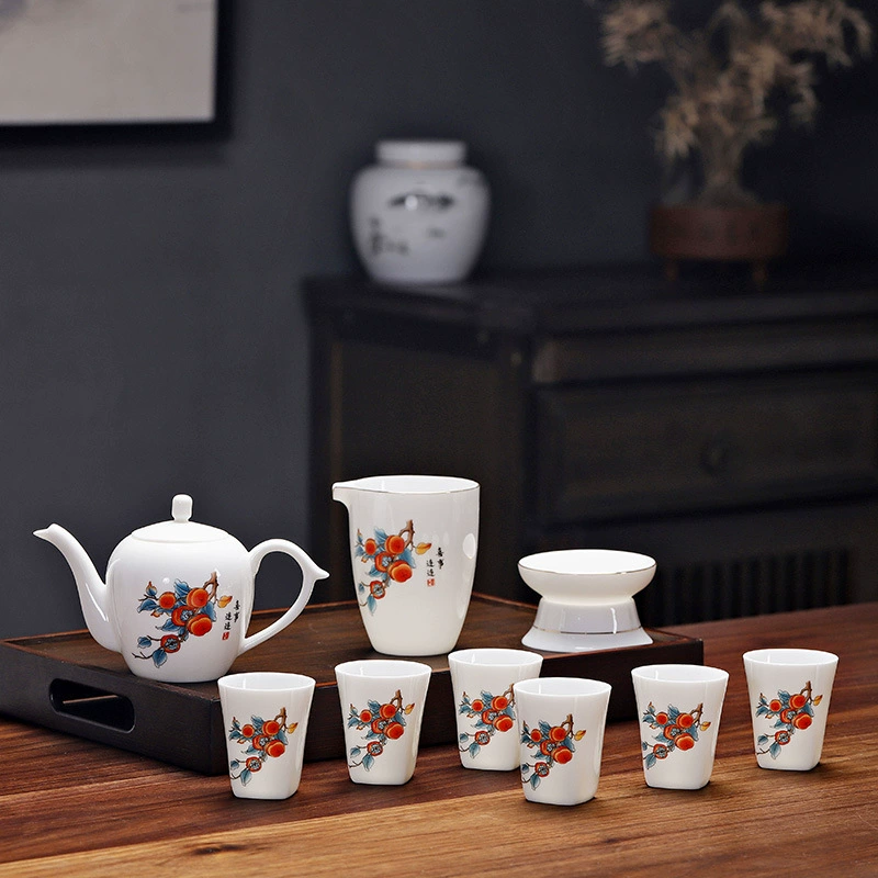 Dehua Suet Нефритовый Фарфор Кунг-Фу Чайный Набор Подарочная Коробка Костюм Новый Стиль Хорошие Вещи Лиан Фу Шоу Анкан Домашний Бизнес Подарок