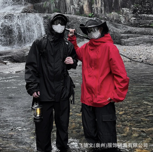 Black Warrior Windproof Black American-Style Couple's Imitation Softshell Jacket Autumn Trendy Outdoor Functional Workwear Camouflage Jacket