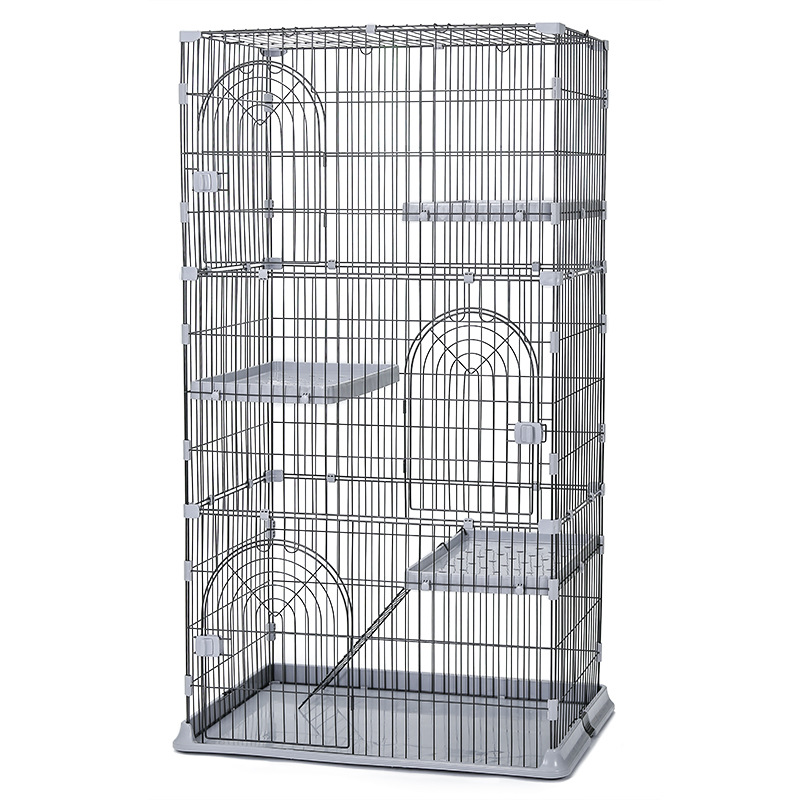 Gato jaula casa interior Super gran espacio libre gato casa gato suministros pequeña de dos capas Villa