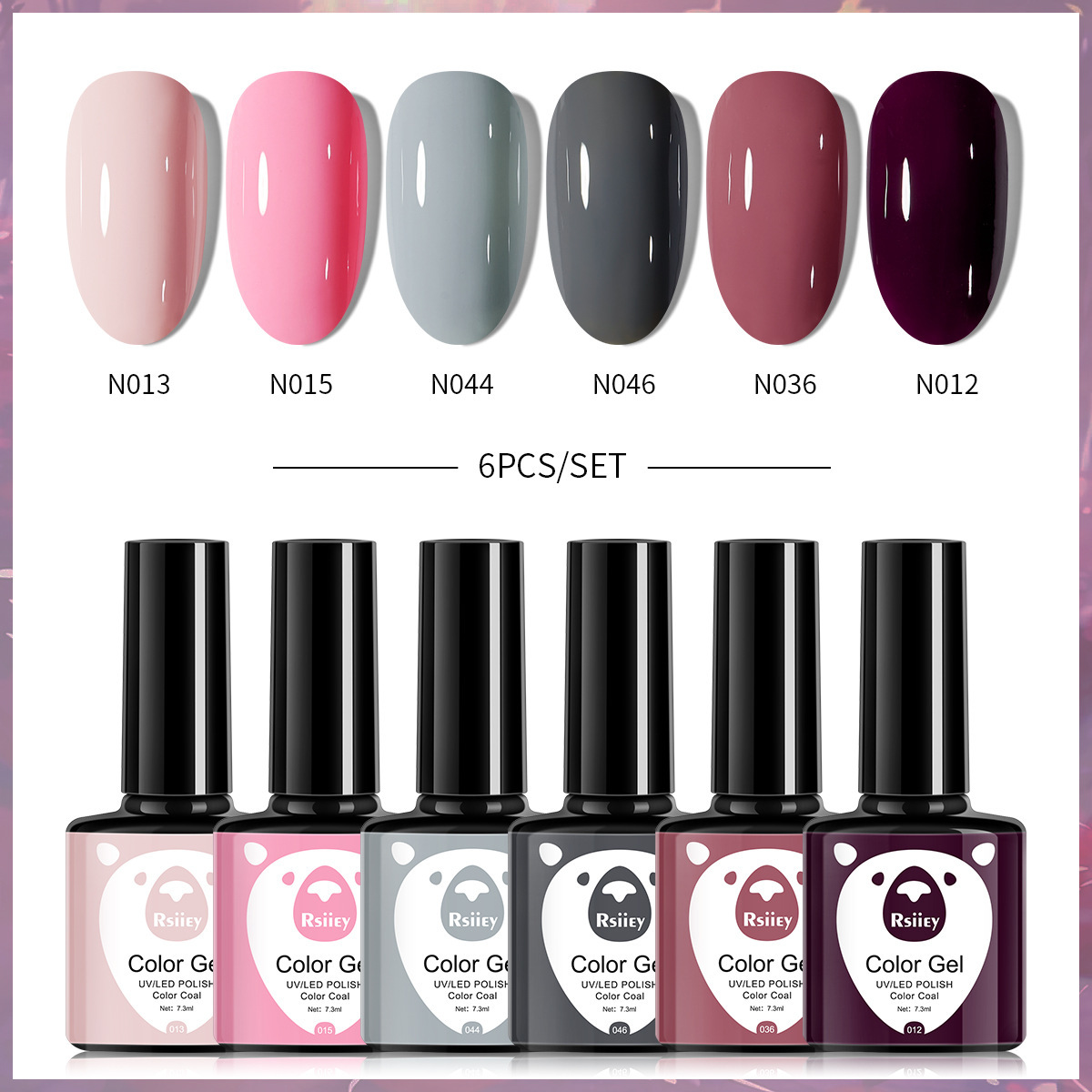 6-color nail polish glue suit popular color painted glossy cat eye UV phototherapy glue for nail salon