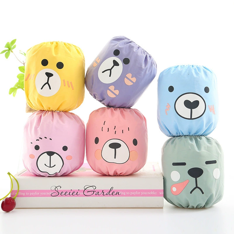 Детские рукава Милый мультфильм Водонепроницаемые рукава Детский сад Дети Младенческая Baby Противообрастающие Анти-грязные рукава Flannelette