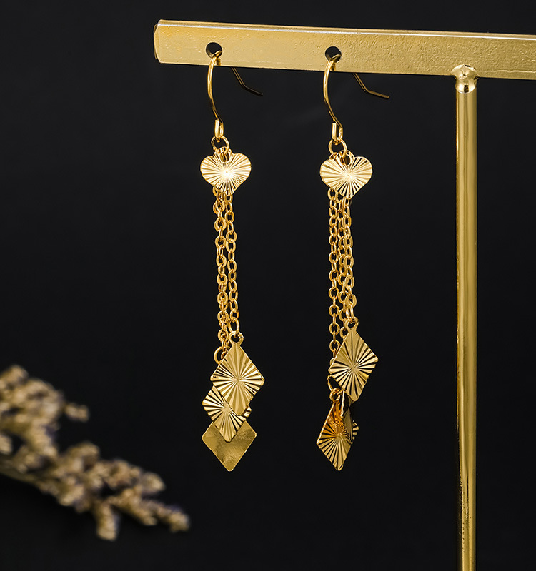 Pendientes largos de borla – estilo retro, joyería femenina elegante para otoño e invierno