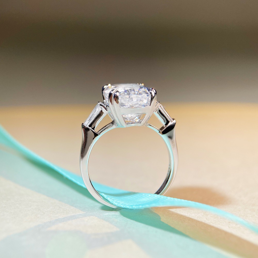 Simple Style Geometric Sterling Silver Plating Zircon Rings 1 Piece