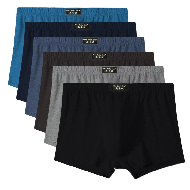 Мужские трусы-боксеры, средней посадки, дышащие, впитывающие пот, четырехугольные хлопковые, свободные, брюки для папы большого размера.