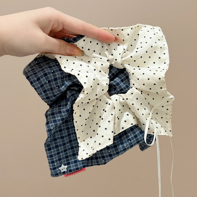 Cuerdas de cabello de arco de punto ondulado toallas de cabello cuadrada de mujer anillo de cabello de intestino grueso coreano de alta calidad acento de cabello correa de verano