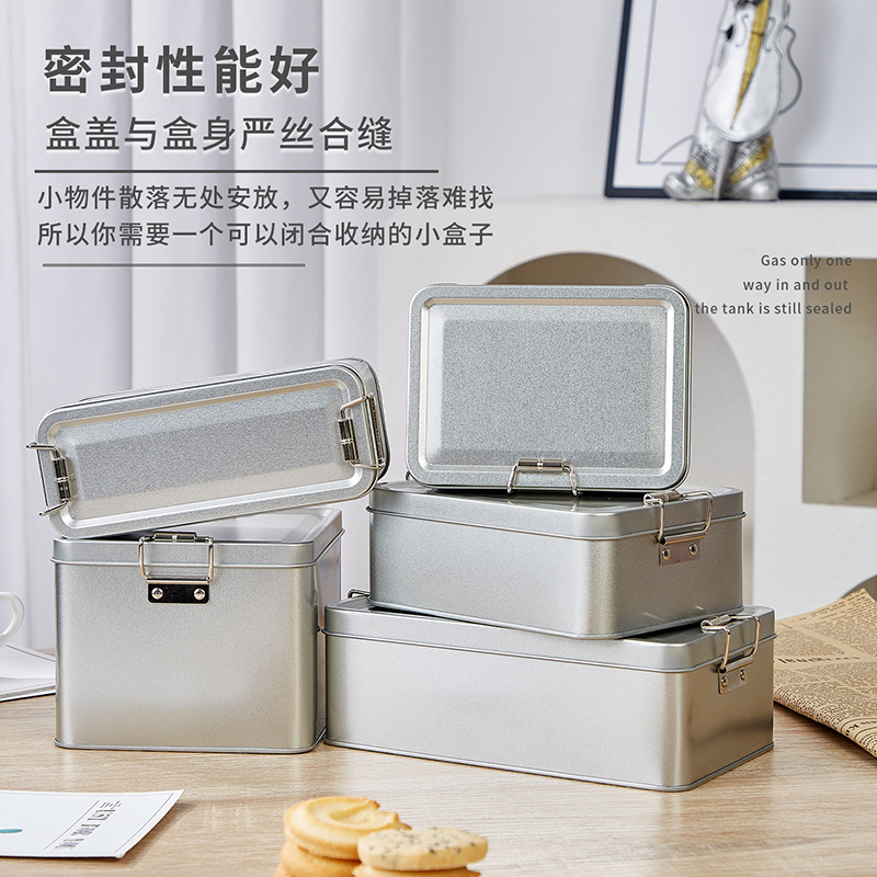 滑扣铁罐食品级磨砂马口铁盒密封罐茶叶饼干盒可小批量加LOGO加托