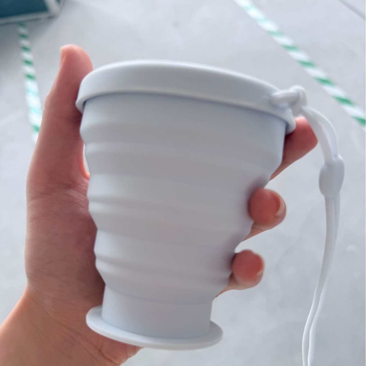 Travel folding cup-light blue