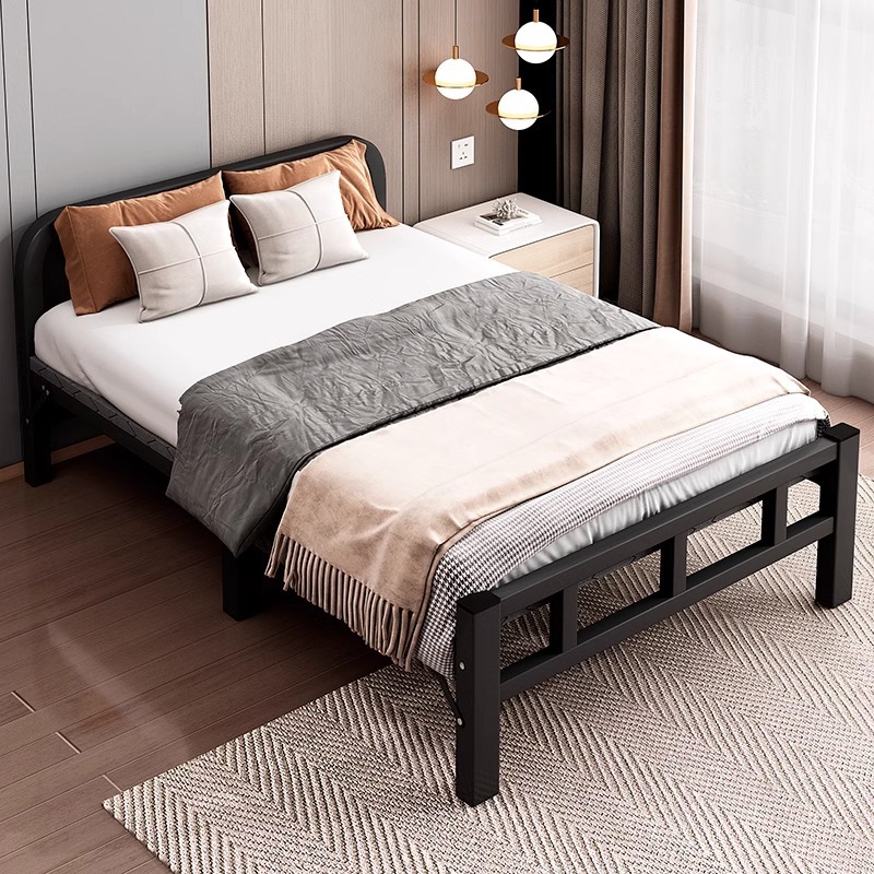 Casa de alquiler de una sola persona, oficina, dormitorio, almuerzo, alquiler de metal, cama de hierro para adultos, cama plegable