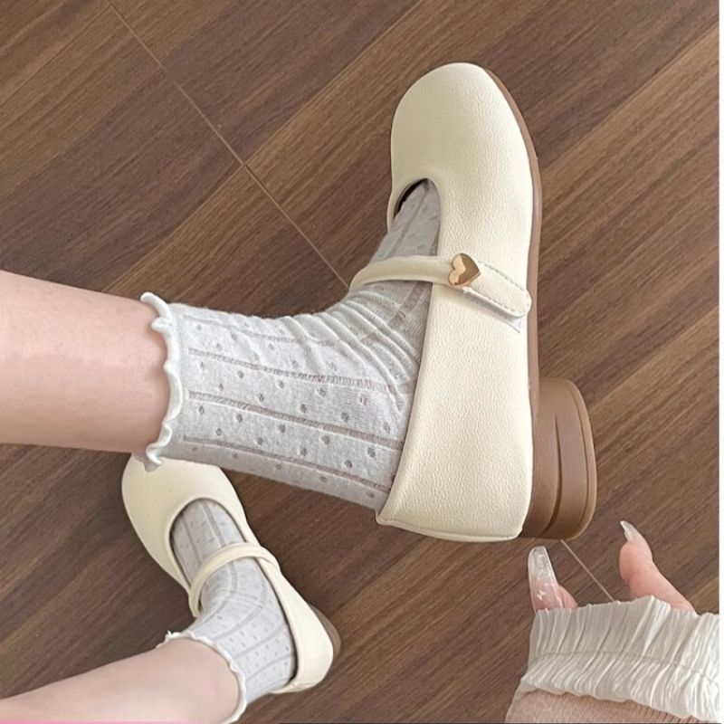 Xiaoxiao viento blanco cheongsam zapatos de mujer 2026 nuevo verano con falda Marizhen zapatos de cuero con cabeza redonda nuevos zapatos chinos