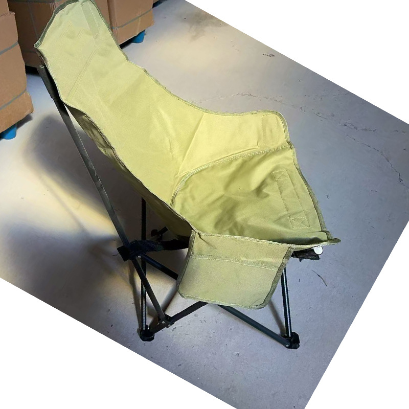 탑스티치 하이백 문체어 그린