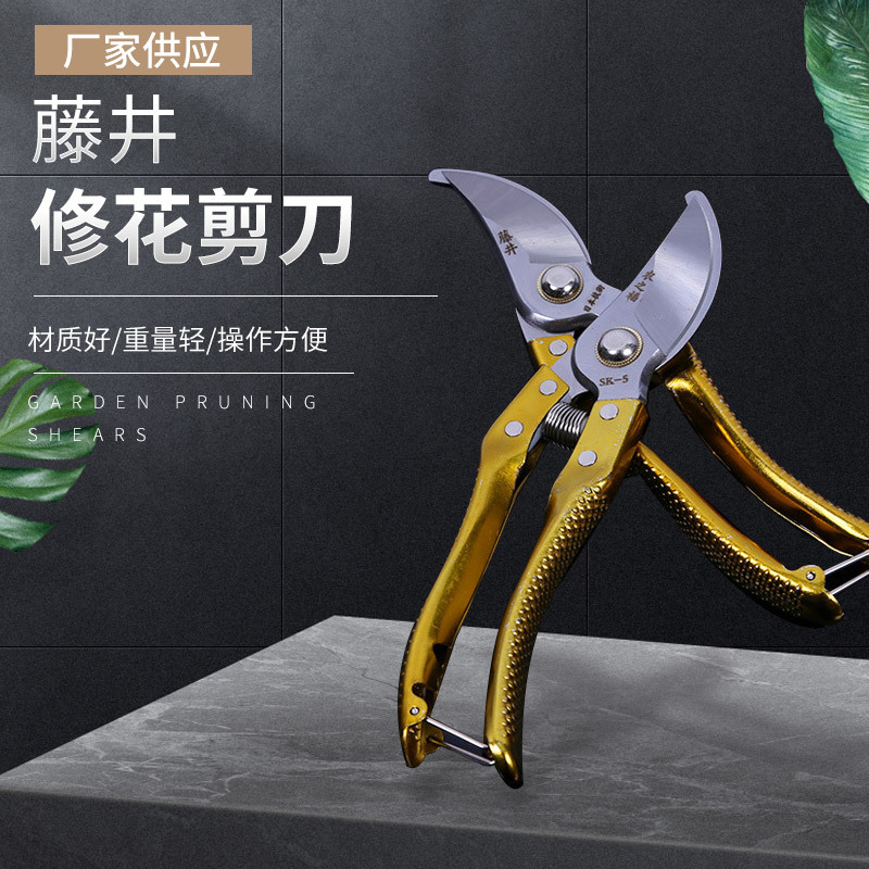 现货供应修枝剪园林园艺剪刀果枝剪修花剪刀果树木粗枝剪工具