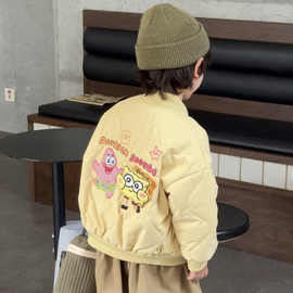 儿童棒球服2025年新款冬装棉服男女宝宝洋气时髦童装小童外套