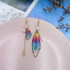 Fresh fashionable brand long earrings with tassels for bride, European style