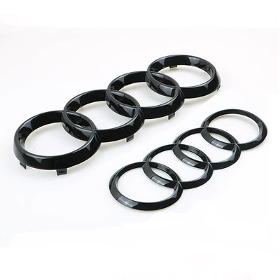 Car logo, Audi Bright Black Front Emblem