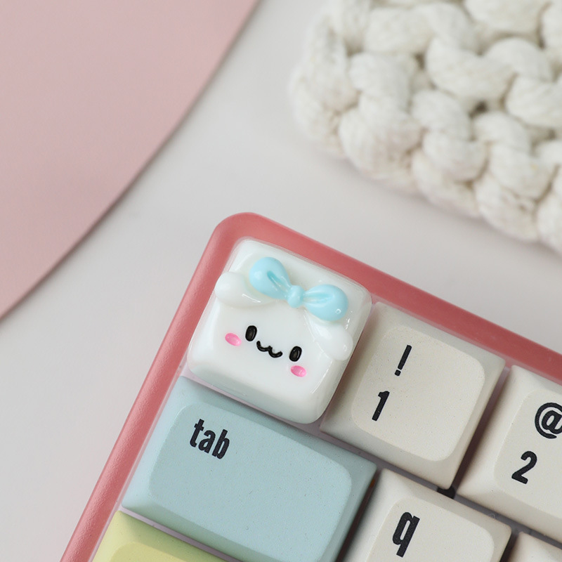 クロスボーダーの人気kt猫の四角いキーキャップの個性的な外装の手作りの立体キーキャップの創意的なカスタマイズのかわいいキーボードキャップ|undefined