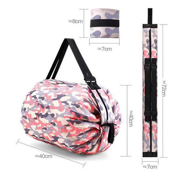 Bolsa de compras plegable estilo japonés TikTok 2026, bolsa de supermercado portátil grande y gruesa, bolsa de almacenamiento