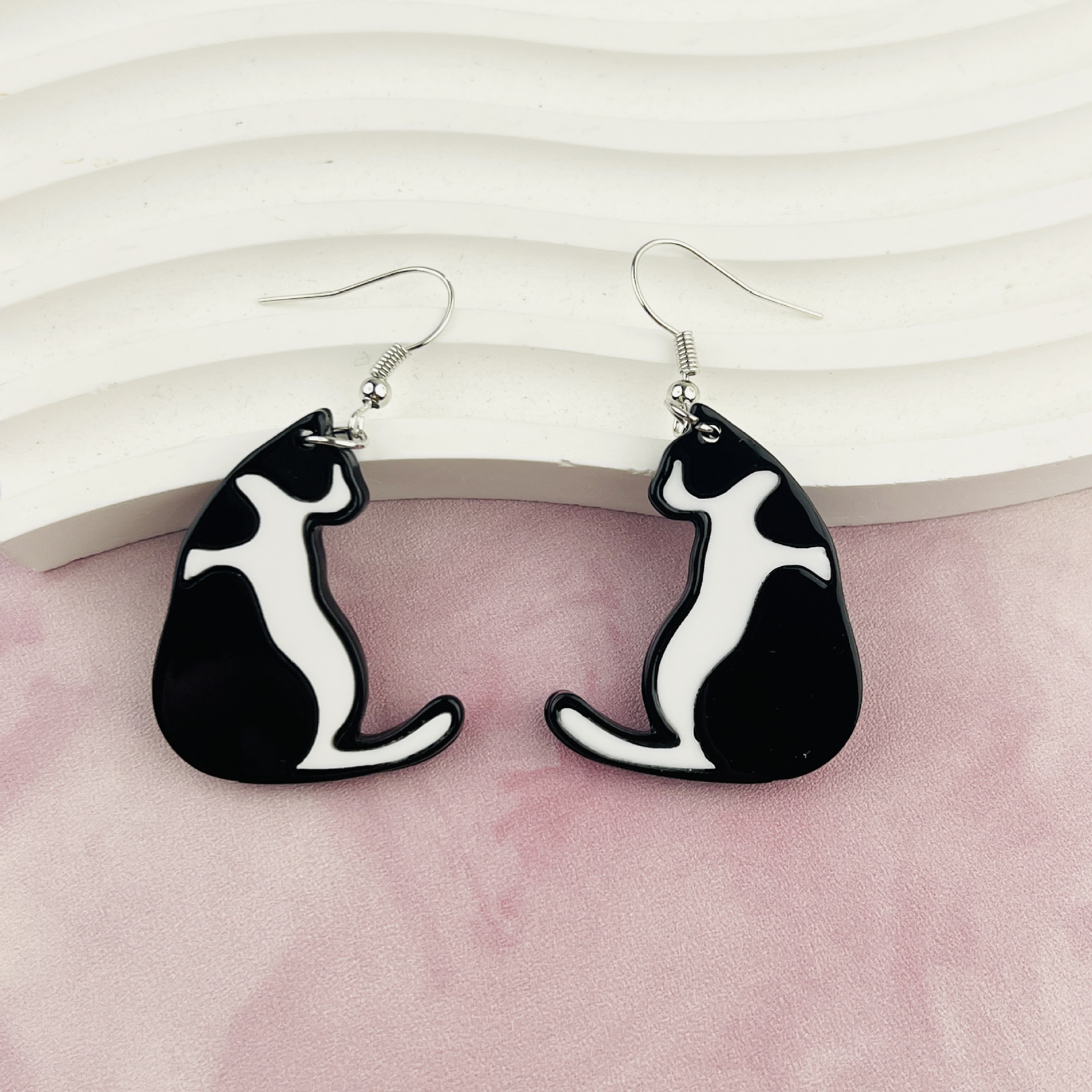1 Pair Quantity Holiday, Daily Occasion 1 Pair Cartoon Style Cute Cat Arylic Drop Earrings