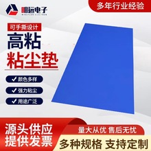 厂家供应鞋底洁净蓝色可撕式粘尘垫 无尘车间地垫一次性PE粘尘垫