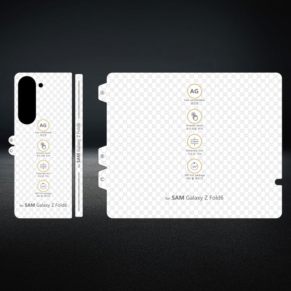 Aplicable SAM Zflip6 película de acero de oro esmaltado película invisible Samsung ZFold6 Bull Devil King reparación automática versión desbloqueada