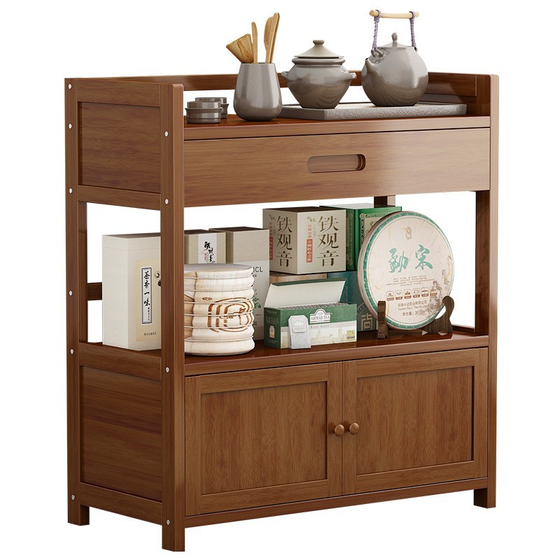 Gabinete de té de pie gabinete lateral para el hogar de múltiples capas estante de almacenamiento de la sala de estar mesa de té juego de té de oficina gabinete de almacenamiento de té