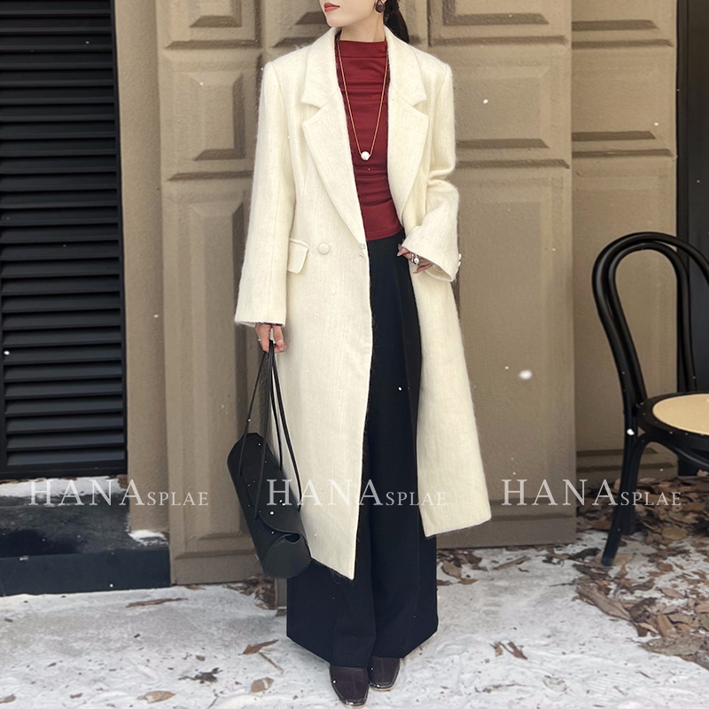 [반품 없음, 변화 없음] 그 양모 코트와 여성 고급 양모 코트 겨울 새 양모 코트 H16937