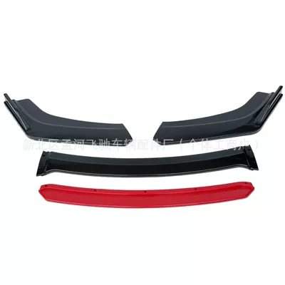 surround modification universal front shovel: Other Car Modifications - four-stage-universal-sports-front-shovel-carbon-fiber-pattern-red-set