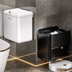 蓋付き吸盤ゴミ箱、家庭用トイレ壁掛け、軽くて高級感のある高価値リビングルーム、大型大容量トイレットペーパーバスケット