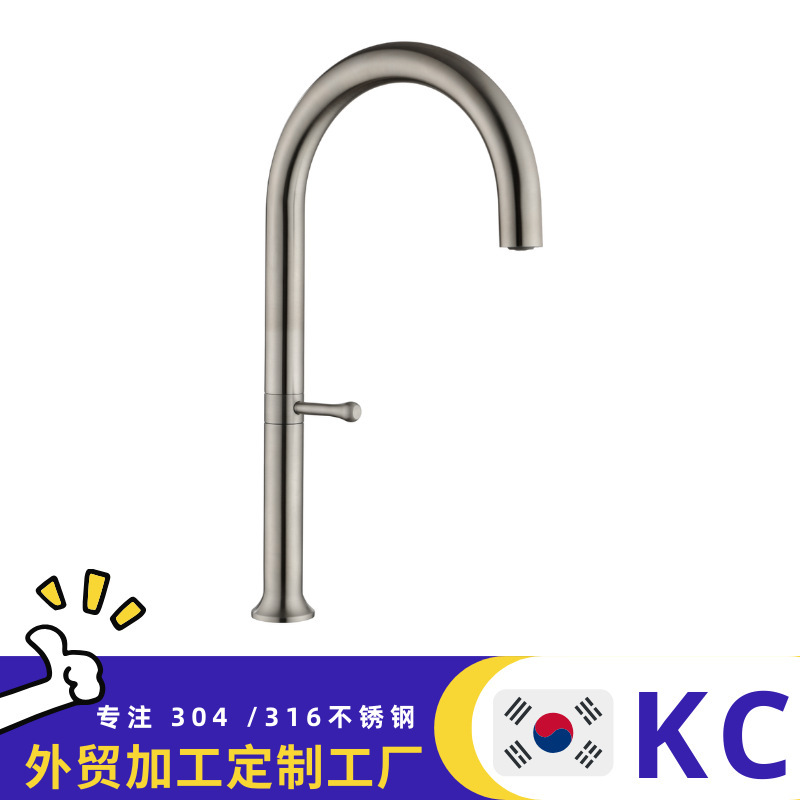 Cross-border Kaiping manufacturers 304 stainless steel European-style high-end kitchen faucet rotating hot and cold faucet vegetable basin faucet