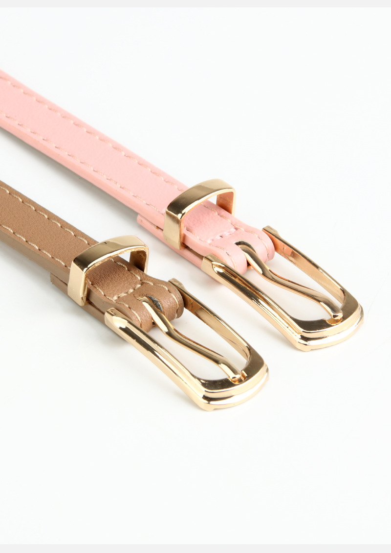Sweet Simple Style Solid Color Pu Leather Alloy Women's Leather Belts display picture 2