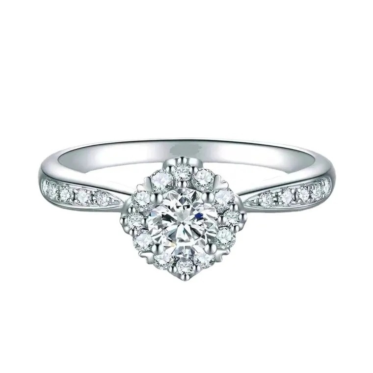 Simulated Moissanite Diamond Ring Can Be Carried with Stars, Women's Ring, Galaxy Bright Ring, Proposal, Engagement Diamond Design