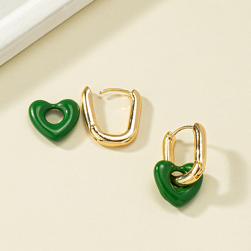 1 Pair Elegant Heart Shape Alloy Plating Womenu0027S Drop Earrings