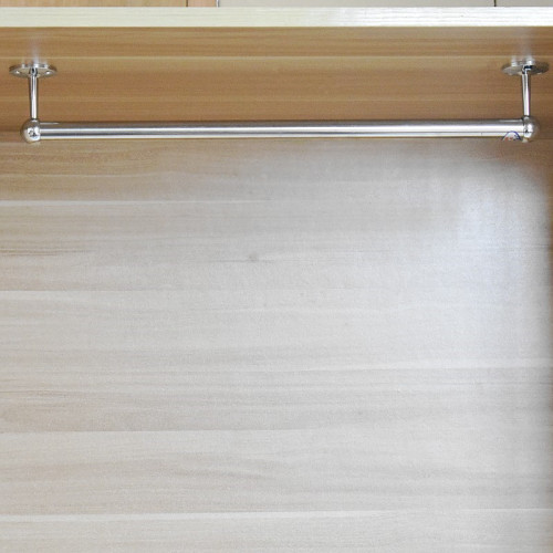 S83V Wardrobe Clothes Rod Suspended Clothes Rod Wardrobe Top Mounted Clothes Rack Rod Balcony Wall Cabinet Towel Storage Rod