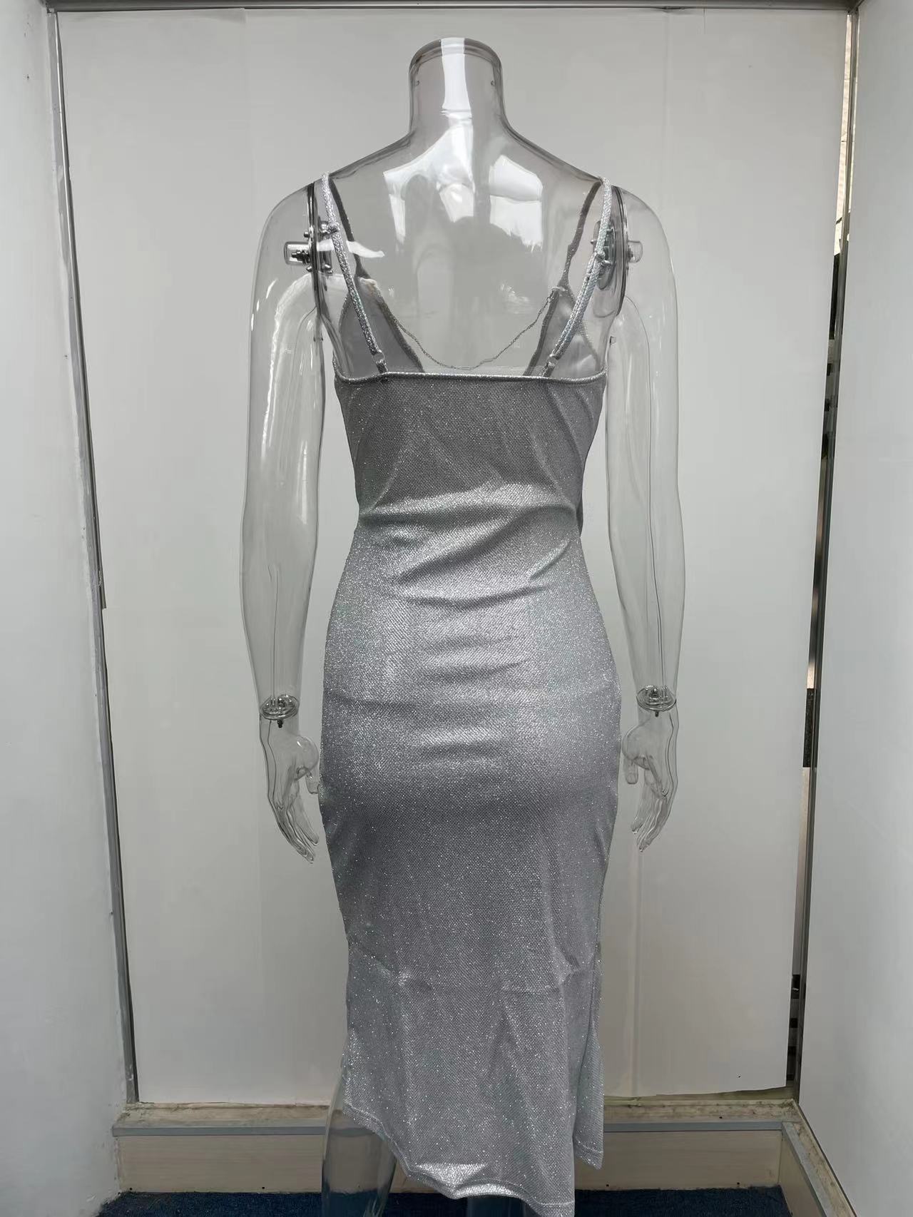140g Weight Midi Dress Dress Length Type Sleeveless Sleeve Length Pencil Skirt Dresses Type Spandex, Polyester Fabric Type High Waist Waist Line Daily Occasion V Neck Neckline Skinny Fit Type Solid Color Pattern Summer Season Women'S Gender Patchwork Design Fashion Style Wholesale Women'S Fashion Patchwork Solid Color Daily V Neck Sleeveless Pencil Skirt 23