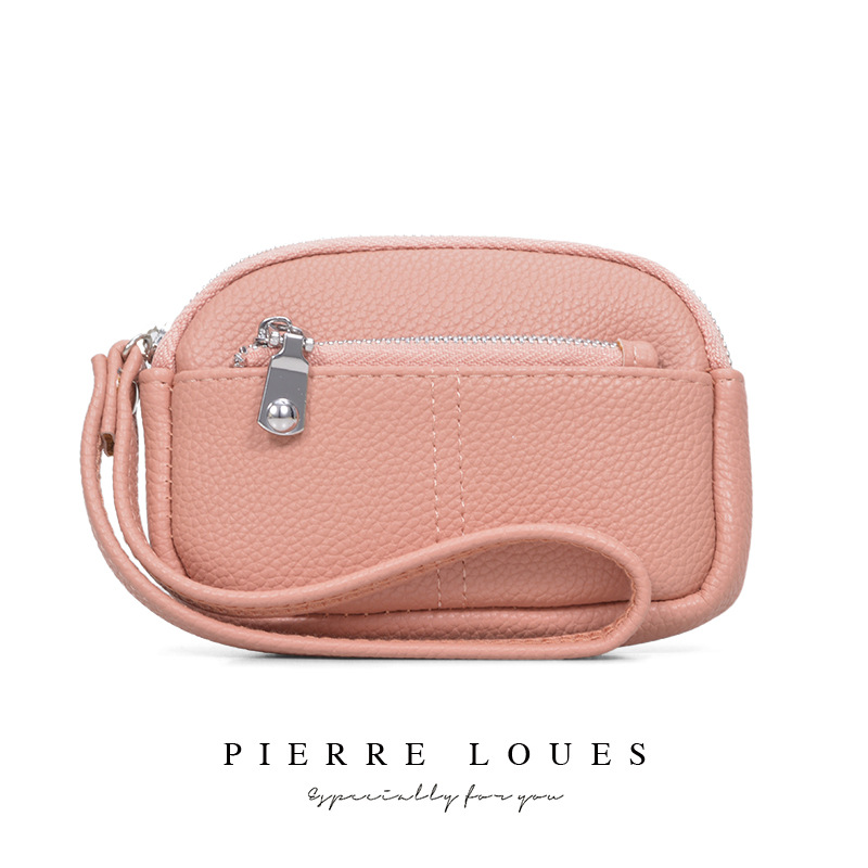 Nuevo tipo de explosión transfronteriza alta sensación coreana doble cremallera mini bolso de gran capacidad bolso de llaves bolso de cambio