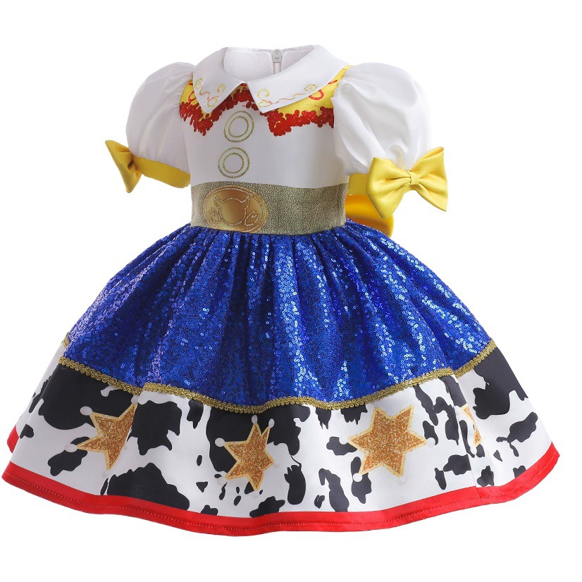 Европейская и американская Косплей Toy Story Trish Детская юбка Контрастная Талия Юбка принцессы Платье для девочек Юбка-Пус