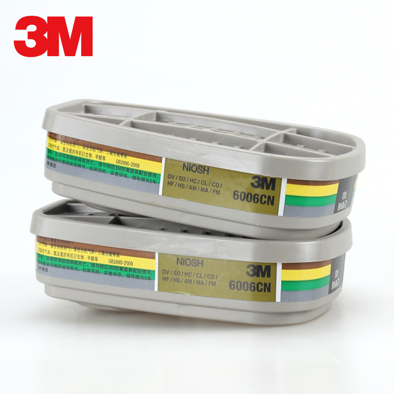 3M6006CN caja de filtro de gas máscara de gas accesorios de filtración de gas orgánico gas ácido amoníaco carboxaminoformaldehído