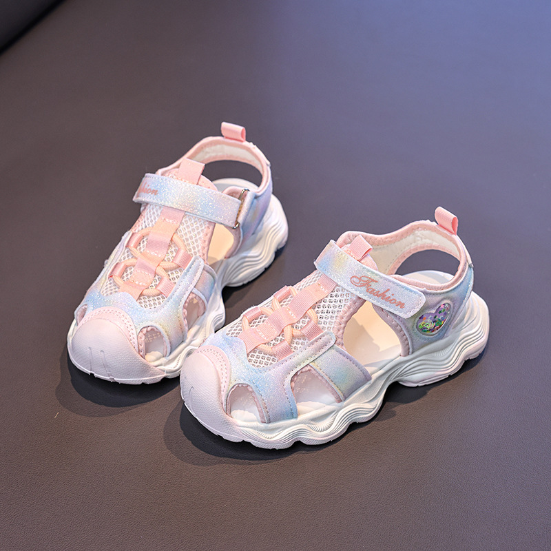 Niñas sandalias de moda versátiles 2026 verano nuevo tipo de sandalias de cabeza suave para niños zapatos deportivos ociosos para niños mayores image 5