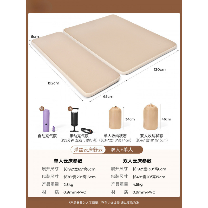 充气床垫户外露营睡垫拉丝气垫床打地铺家用便携帐篷充气垫缭幂|undefined