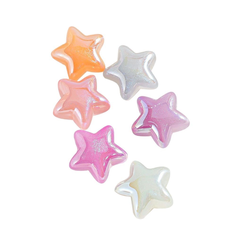Heidi luz ultravioleta cambio de color estrella de cinco puntas con cuentas Diy cadena de teléfono móvil llavero accesorios de joyería modelo mixto lote suelto