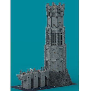 Moc-145944 God Tower with Modular Building Inside, from Game 16713 Particle Count