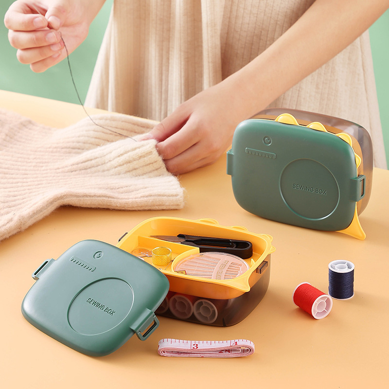 Caja de costura del hogar al por mayor caja de costura multifuncional portátil dormitorio costura caja traje ropa herramientas