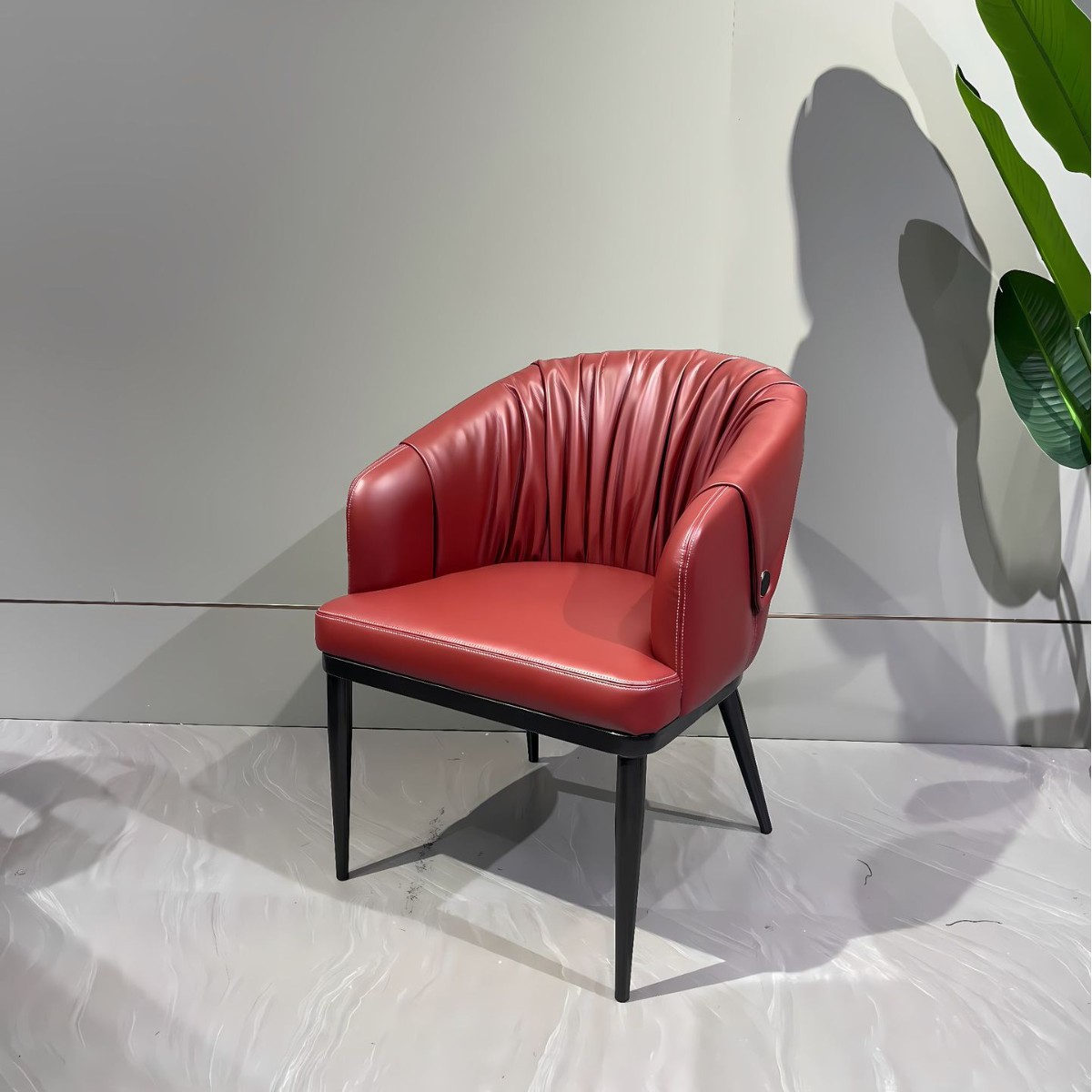 Modern Simple Light Luxury Atmospheric Hardware Dining Chair Hotel Restaurant Sales Department Large Negotiation Chair Guest Room Desk Book Chair