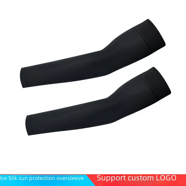 Summer Sunscreen Ice Silk Sleeves UV-resistant Men's Riding Armguard Spot Outdoor Fishing Non-slip Quick-drying Ice Sleeves