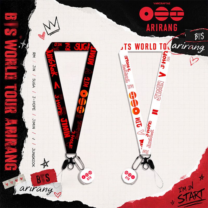 Bts (Bangtan Boys) 5Th Official Album "Arirang" Black Phone Lanyard Jungkook V Merchandise