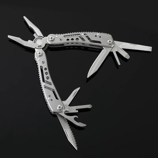 All-steel pliers multi-function pliers outdoor portable multi-purpose pliers car emergency equipment with batch head mini folding tool